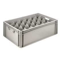 Glazenbak Euronorm 600x400x220 mm 24 vakken