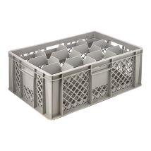Glazenkrat Euronorm 600x400x240 mm 12 vakken