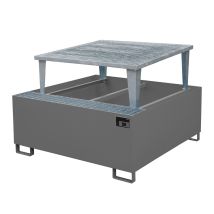 IBC Lekbak Bauer met Verhoging Verzinkt 1460x1460x1090 mm