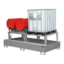 IBC Lekbak Bauer met Verhoging Verzinkt 2650x1460x865 mm