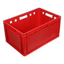 Euronorm E3 Kunststof Vleeskrat Rood 600 x 400 x 300 mm