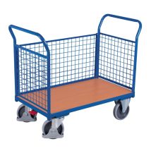 Plateauwagen 400 kg 850x475 mm met 3 Gaaswanden