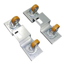 Set zwenkwielen voor onder europallets