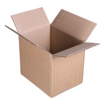 Flesverpakking doos 277 x 207 x 238 mm dubbele golf bruin