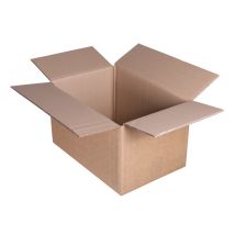 Flesverpakking doos 417 x 277 x 238 mm dubbele golf bruin