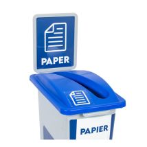Informatiebord voor Afvalbak 60/87 liter Papier Blauw