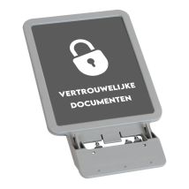 Informatiebord voor Afvalbak 60/87 liter Vertrouwelijk Grijs