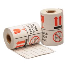 Autocollant 'Fragile/ne pas empiler/ce côté vers le haut' 100x100 mm - 1000 pièces