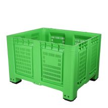 Palletbox Kunststof Geperforeerd 1200x1000x790 mm Groen 4 poten