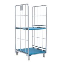 Nestbare Rolcontainer Ergo 1460 Kunststof 2-zijdig met Plank