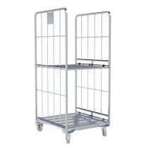 Nestbare Rolcontainer Ergo 1460 Metaal 2-zijdig met Plank