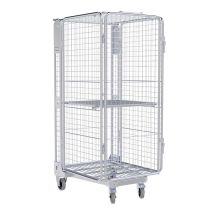 Nestbare Rolcontainer ADB 1450 Metaal 5-zijdig met Plank