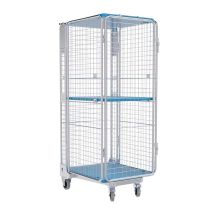 Nestbare Rolcontainer ADB 1600 Kunststof 5-zijdig met Plank