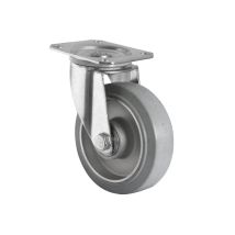 Zwenkwiel Ø125 mm Alu/Elastiek Grijs 250 kg