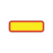 Achtermarkering klasse III 566 x 197 mm, 1 stuk 1 mm dik