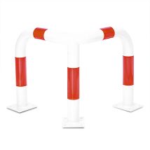 Beschermbeugel L-profiel Rood/Wit 600x600x600 mm