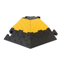  Hoek Rechts 45° Kabelbeschermer 3 Kanalen Groot met Deksel