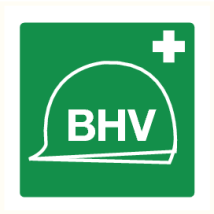 Pictogram BHV vinyl sticker 200 x 200 mm