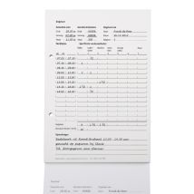 Dagrapport op blok A5 in 2-voud model TLN - Doos 10 bloks ingevuld
