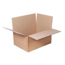 Amerikaanse vouwdoos dubbelgolf CB 800x600x400 mm. bruin