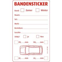 Autocollant pour pneus imprimé 75x125 mm - 500 pièces