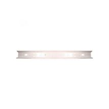 Bumper, wit staal 2400 mm met kunststof eindkappen