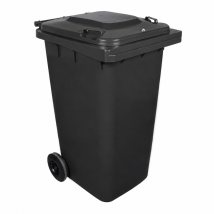 Afvalcontainer 240 liter Grijs met Hangslotvoorziening 