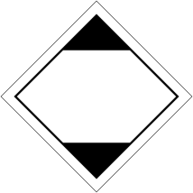 Gevaarsetiket gelimiteerde hoeveelheid LQ zelfklevend polyethyleen op rol (1000 stuks) met kaderlijn