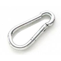 Karabijnhaak 70mm./7 mm. verzinkt