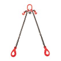 Hijsketting 2-sprong 8 mm met Veiligheidshaak en Inkorthaak - Werklengte naar keuze