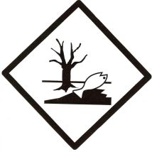 Substances dangereuses pour l'environnement 100x100 mm Papier autocollant