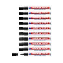 Permanente Marker Edding 3000 Zwart Navulbaar - 10 stuks 