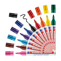 Permanente Marker Edding 3000 Kleurenset Navulbaar - 10 stuks 1