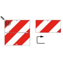 Lengte-breedte bord 423 x 423 x 2 mm België (horizontaal klapbaar voor en achter links)