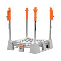 Big Bag palletsysteem Food Grade 2 open zijden met Veerkop palen 1300 mm RVS