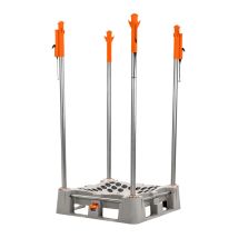 Big Bag palletsysteem Food Grade met Veerkop palen 2200 mm RVS