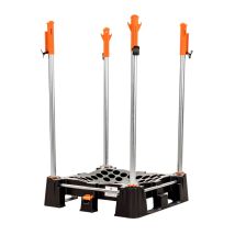 Big Bag palletsysteem 2 open zijden met Ratelkop palen 1800 mm