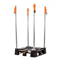 Big Bag palletsysteem 2 open zijden met Ratelkop palen 2200 mm