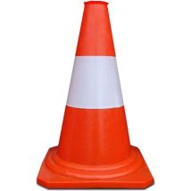 Verkeerskegel PVC 32 cm | Pion fluor met 1 witte streep