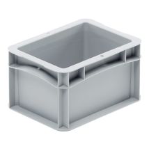 Euronorm Bak 200x150x120 mm 2 liter Grijs Dichte Grepen