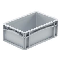 Euronorm Bak 300x200x120 mm 5 liter Grijs Dichte Grepen