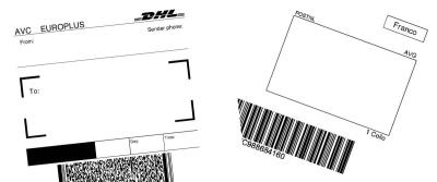 Het verschil tussen een DHL en een PostNL verzendlabel