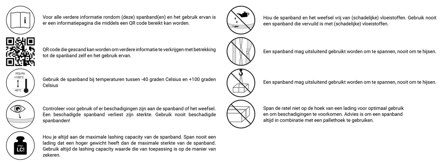 Icoontjes spanband label