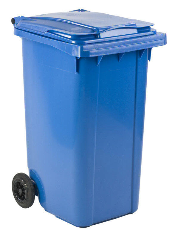 Blauwe container